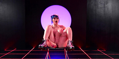 Jewelz Blu dances naked and plays with a big sex toy