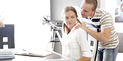 Brunette trailer with magical baby from Club Sweethearts