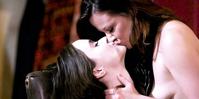 Seductive Alison and Hazel's lesbian video