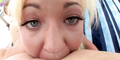 Mike Adriano and Aria Austin's blowjob video by Banging Beauties