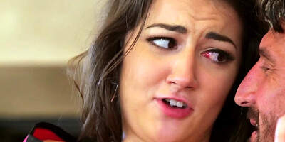 Brunette teen hottie gets banged by older lover