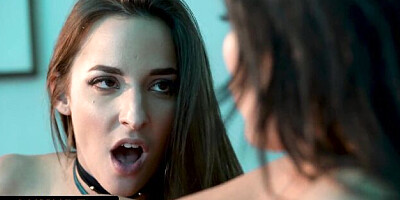 Horny Angelika and Amirah's brunette scene