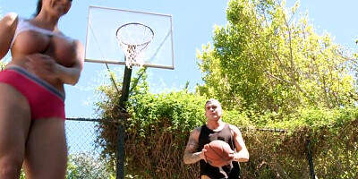 Big Tits in Sport: Brunette Kendra Lust reverse cowgirl