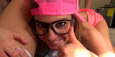 Naughty girls sucks cocks and bananas during party in dorm