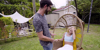 Lovely eighteen-year-old babe is happy to make love to her new BF