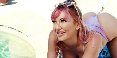 Big black cock on a vacation for a busty redheaded chick