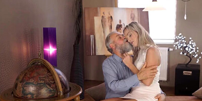 Czech blonde with a fit body has a thing for grandpas