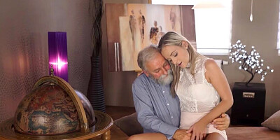 Czech blonde with a fit body has a thing for grandpas