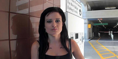 StreetBlowjobs: Annika Amour blowjob cum porno