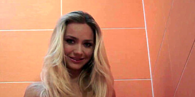 Pissing and cocksucking show from marvelous petite teen