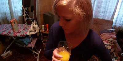 Full-bosomed blonde is having POV-style hardcore sex