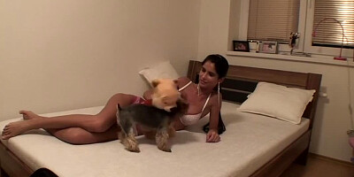 Nessa Devil at home and playing with her favorite vibrator