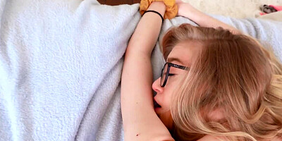 The stud is filling the pussy of a nerd gal POV style