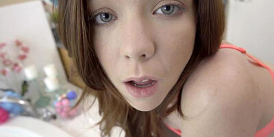 PetiteHDPorn: Bunnie Hughes in panties handjob in bath