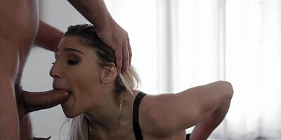 Blonde Abella Danger throat fuck