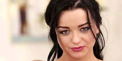 A slut that loves showing off is naked on the bed, jacking off