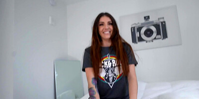 Inked girl Brenna Mckenna is being fucked in the face
