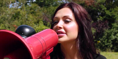 Big Tits at Work: Inked Aletta Ocean rushes cumshot