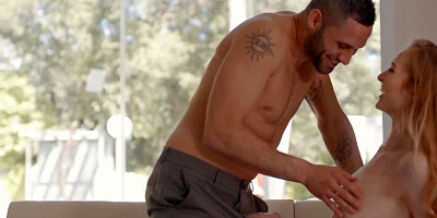Damon Dice penetrates Lana Sharapova in sideways position