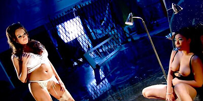 London's pussy licking action