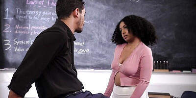 Gorgeous curly-haired babe Hadiya Honey gets fucked by BBC