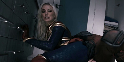 Busty blonde is fucking with another guy in this cosplay party