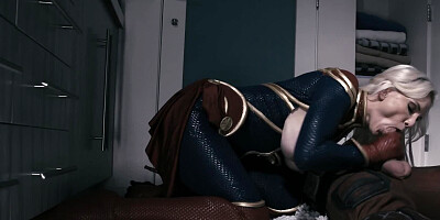 Busty blonde is fucking with another guy in this cosplay party