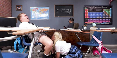 Beautiful blonde Skyler Storm nicely fucked in the office