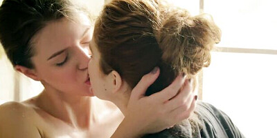 Lissome Mary Kalisy and Heidi Romanova - lesbian kissing trailer - Viv Thomas