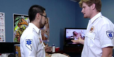 Big Tits in Uniform - Sammie Spades and Keiran Lee cumshot