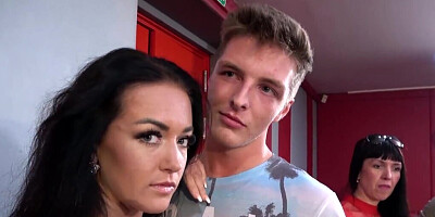 Attractive brunette is getting fucked and her bf loves it