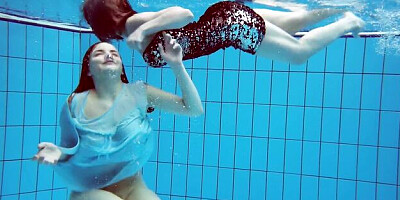Underwater Show featuring hussy's nudist scene