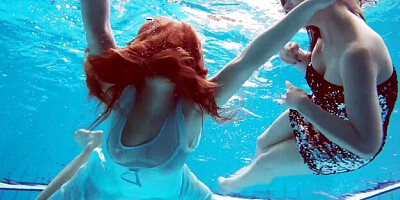 Underwater Show featuring hussy's nudist scene