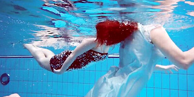 Underwater Show featuring hussy's nudist scene
