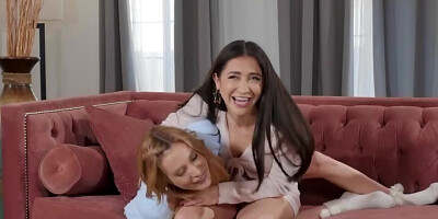 Pretty roommates turn out to be lesbians so they lick pussies