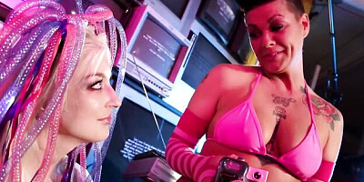 Thrilled Jezebelle Bond and Leya Falcon at brunette scene