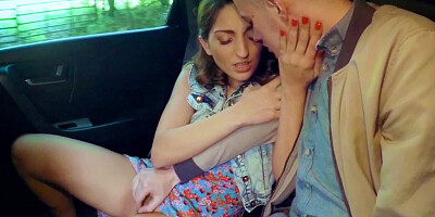 Cute blonde and brunette have fun together with a man