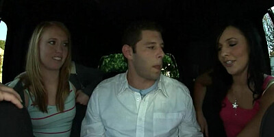 A dude gets his dick in three women in the back of a van