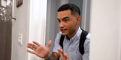 Lovely teen brunette Nikki Mars jumps on a pretty huge boner