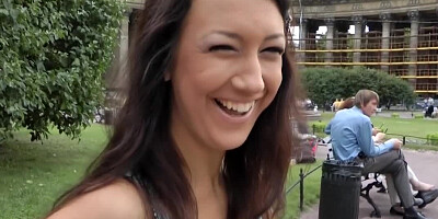 A chick is exposing herself out in public and then we see her doing anal