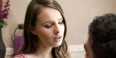 Flexible young babe Jillian Janson feels a fat penis in her wet crack