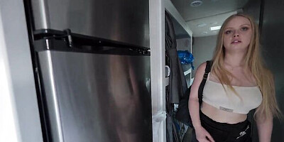 Gorgeous babe with big boobs Kylie Shay jumps on a long dick