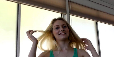 Beautiful blonde is getting drilled just to get money