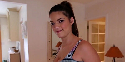 Busty maid Carrie Brooks accepts a horny offer for sex