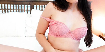 Raven-haired angel Gypsy Vixen is touching her snatch