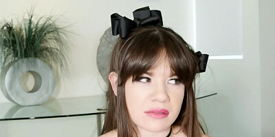 Brunette is tied and viciously banged by a horny dude