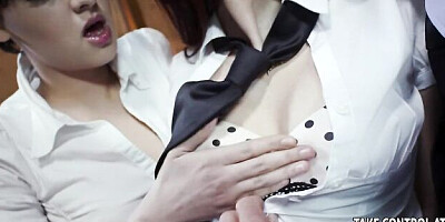 Life Selector featuring Tiffany Doll and Henessy's threesome scene