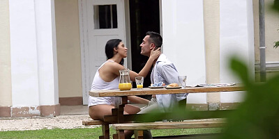 Brunette princess and her man have time to enjoy life