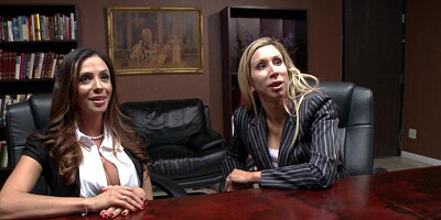 Big Tits at Work - Lustful Ariella Ferrera handjob