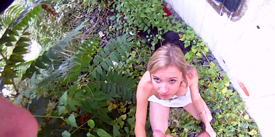 Cameraman is happy to film Angel Piaff sucking and fucking